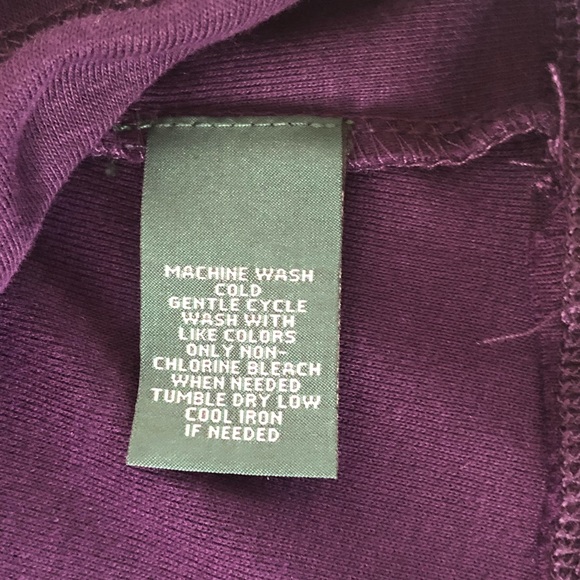 Women's Lauren Ralph Lauren purple 100 percent cotton shirt with button detail. - Picture 9 of 11